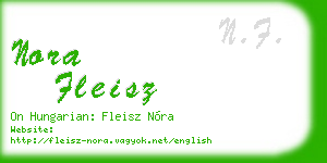 nora fleisz business card